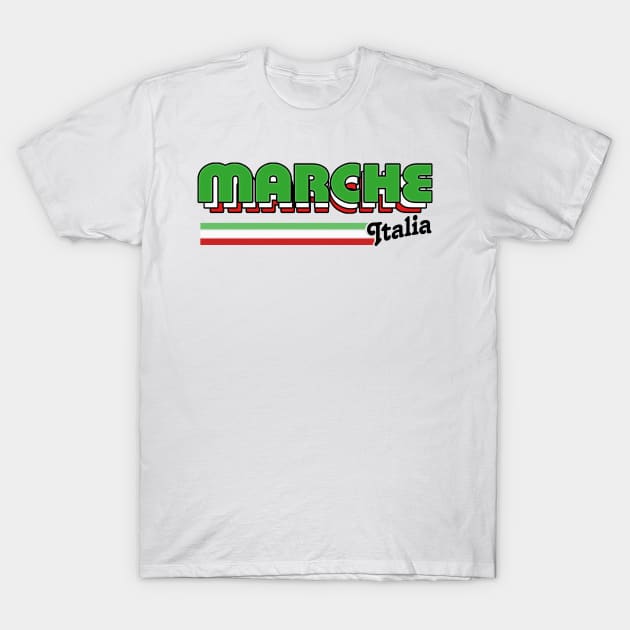 Marche // Italia Retro Style Italian Region Design T-Shirt by DankFutura